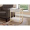 Monarch Specialties Accent Table - 24"H / Beige Marble / Gold Metal I 3483 - alternate 3